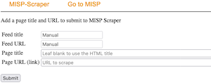 MISP scraper manually adding event