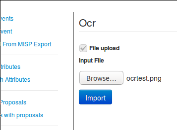 MISP ocr module - scan a file