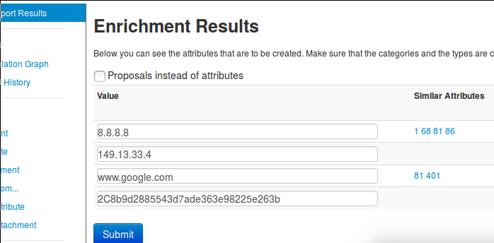 MISP ocr module - import scanned results